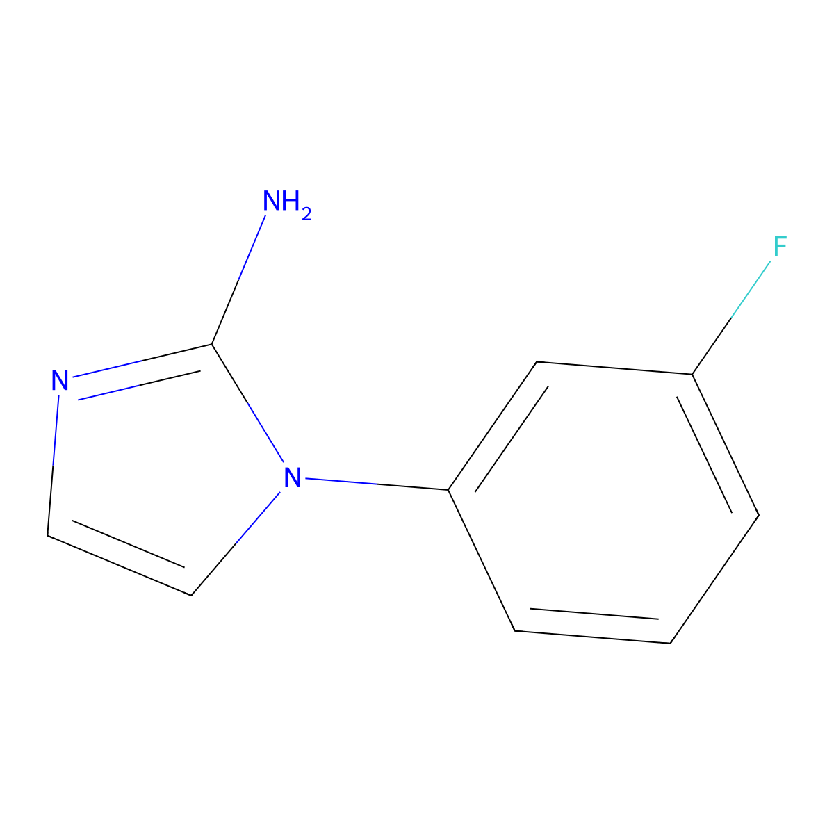 1-(3-Fluorophenyl)-1H-imidazol-2-amine molecular structure, CAS 1690596-46-3