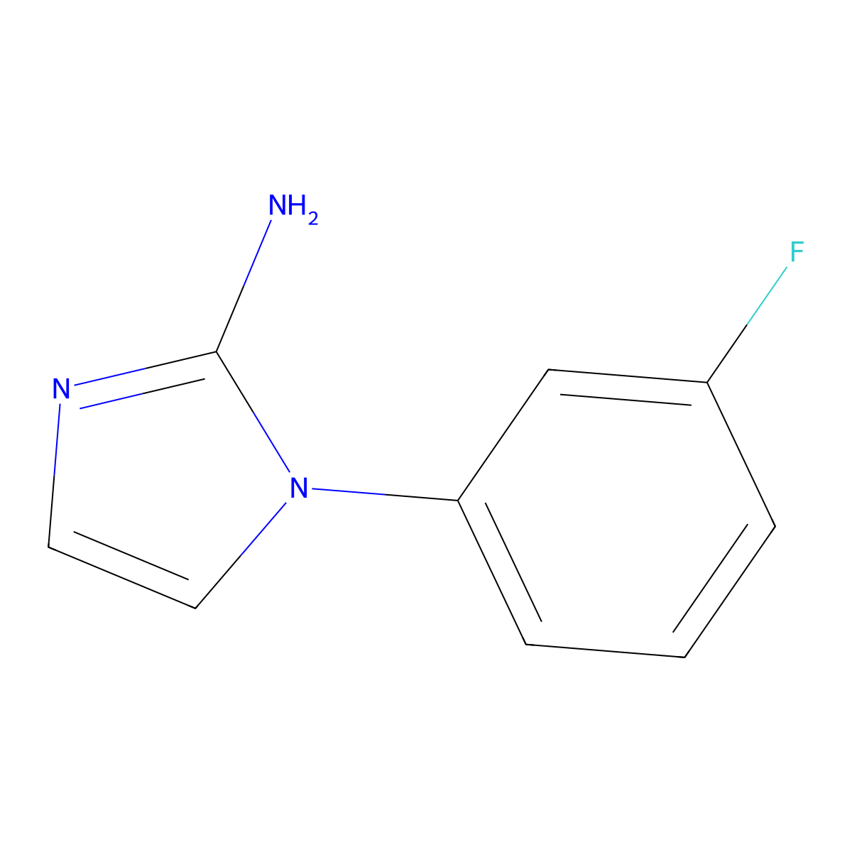 1-(3-Fluorophenyl)-1H-imidazol-2-amine molecular structure, CAS 1690596-46-3