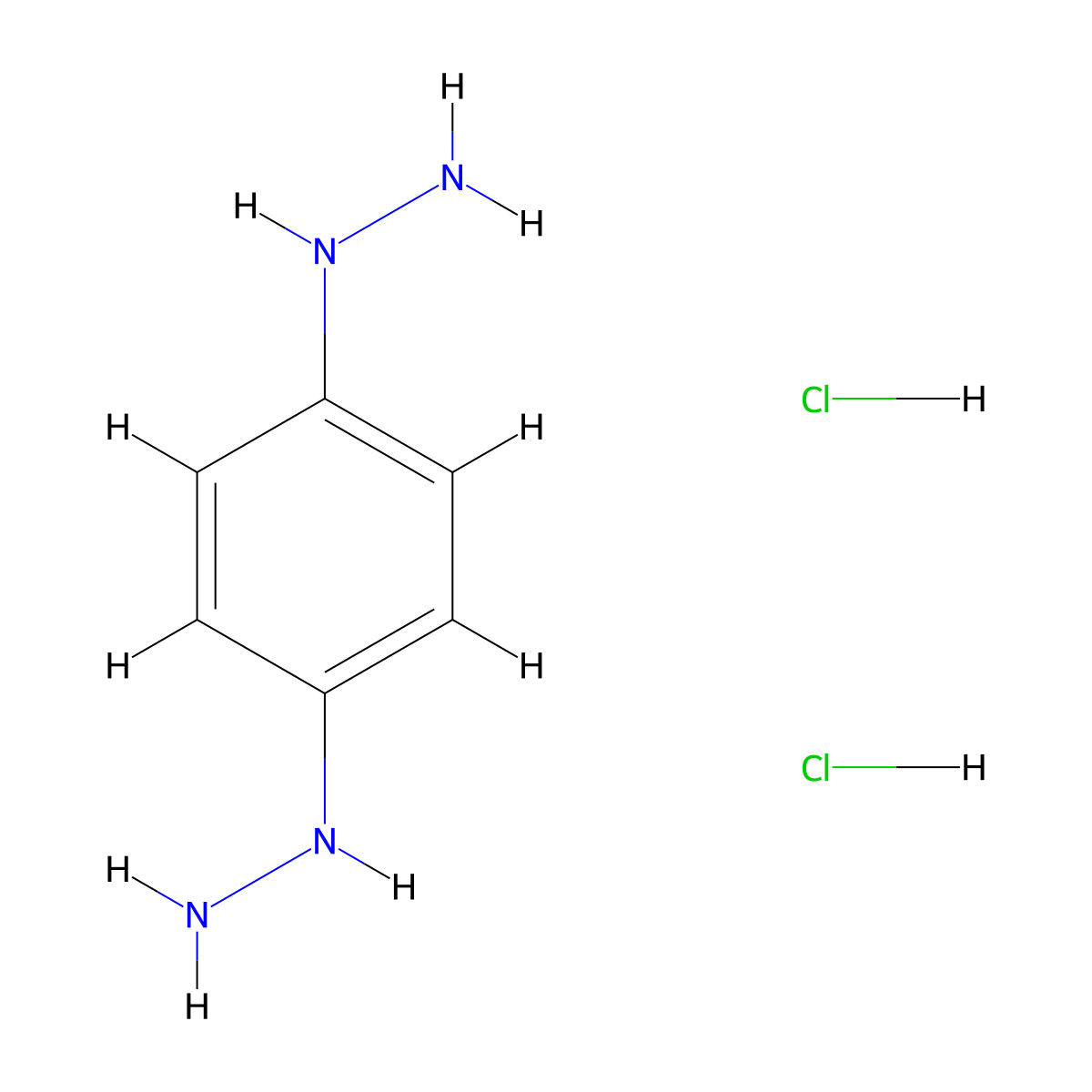 (4-Hydrazinylphenyl)hydrazine dihydrochloride molecular structure, CAS 16906-23-3