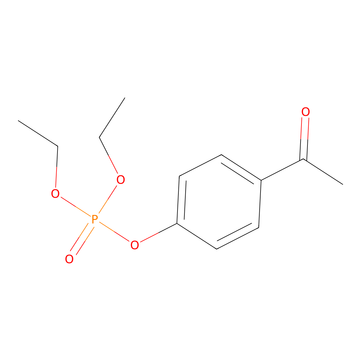 4-Acetylphenyl diethyl phosphate molecular structure, CAS 16906-51-7