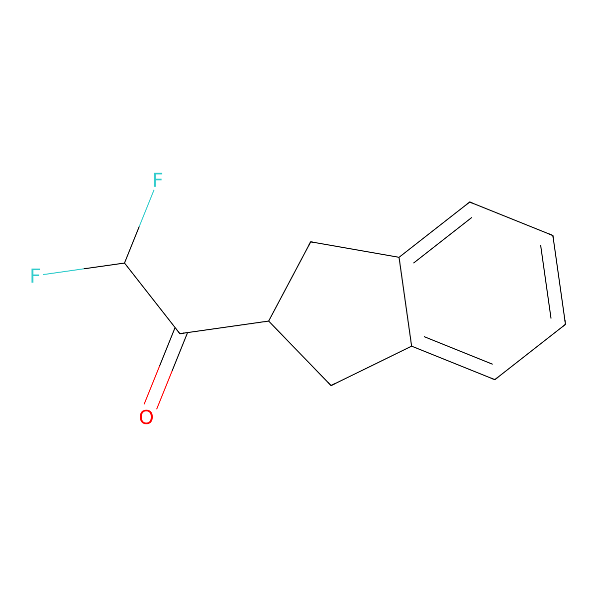 1-(2,3-Dihydro-1h-inden-2-yl)-2,2-difluoroethan-1-one molecular structure, CAS 1690621-90-9
