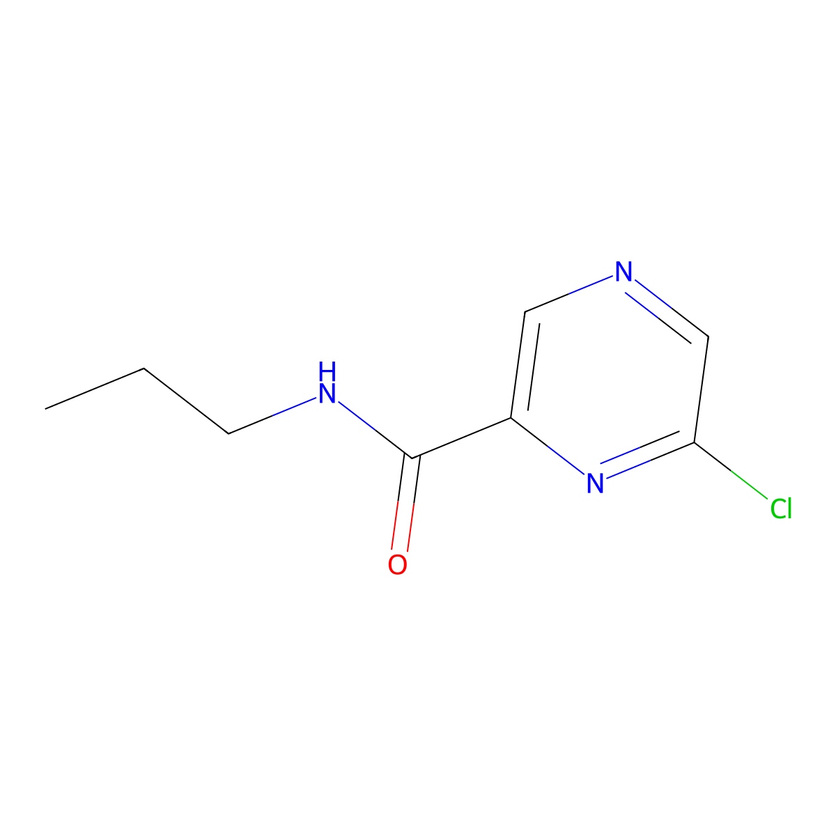 6-chloro-N-propylpyrazine-2-carboxamide molecular structure, CAS 1690656-69-9