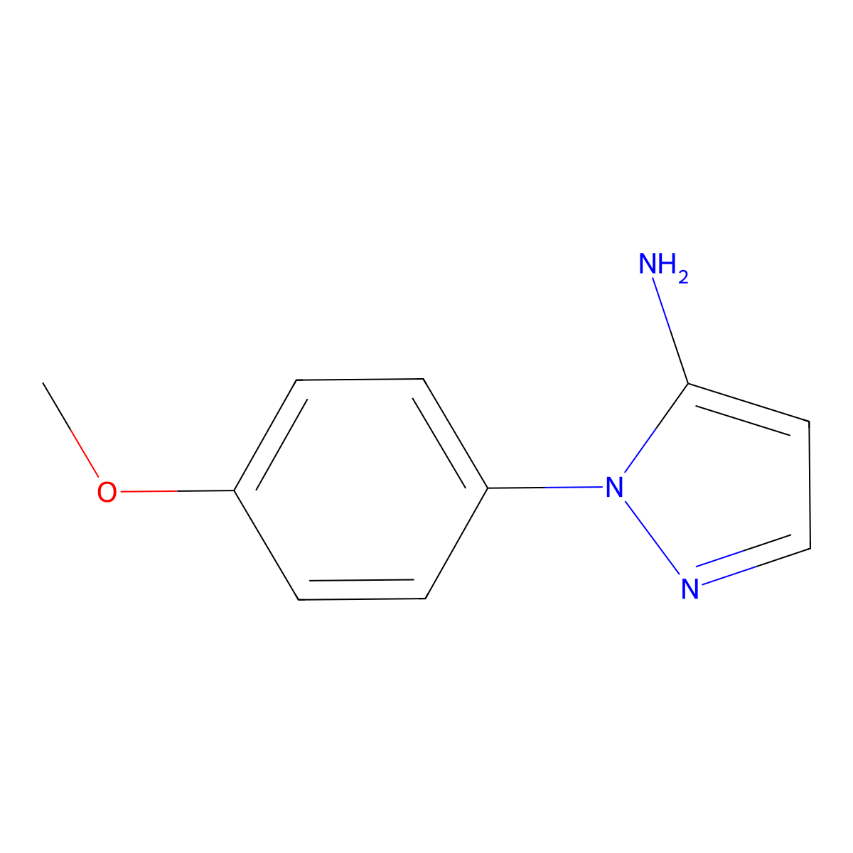 1-(4-Methoxyphenyl)-1H-pyrazol-5-amine molecular structure, CAS 16907-09-8