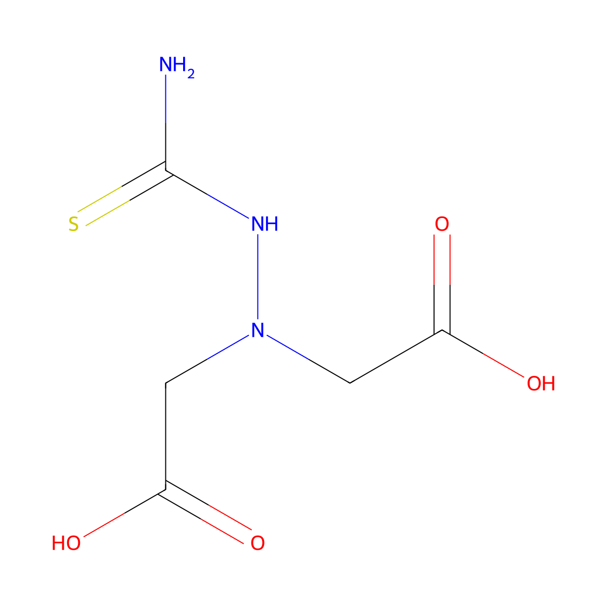 Acetic acid, 2,2'-[(aminothioxomethyl)hydrazono]bis- molecular structure, CAS 16907-58-7