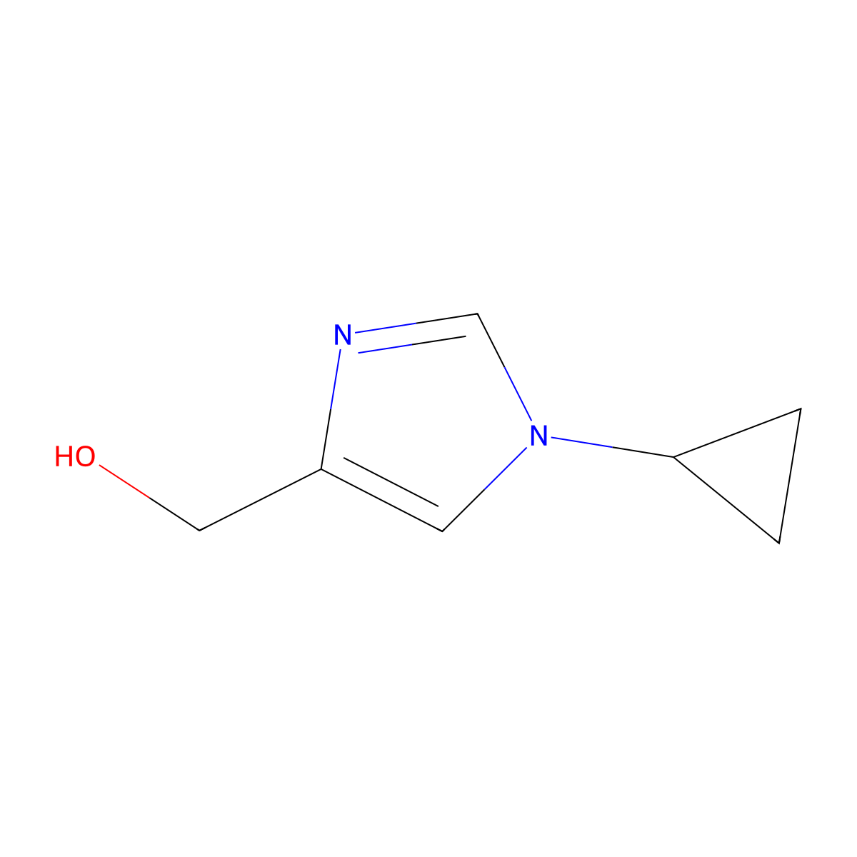 (1-cyclopropyl-1H-imidazol-4-yl)methanol molecular structure, CAS 1690732-42-3