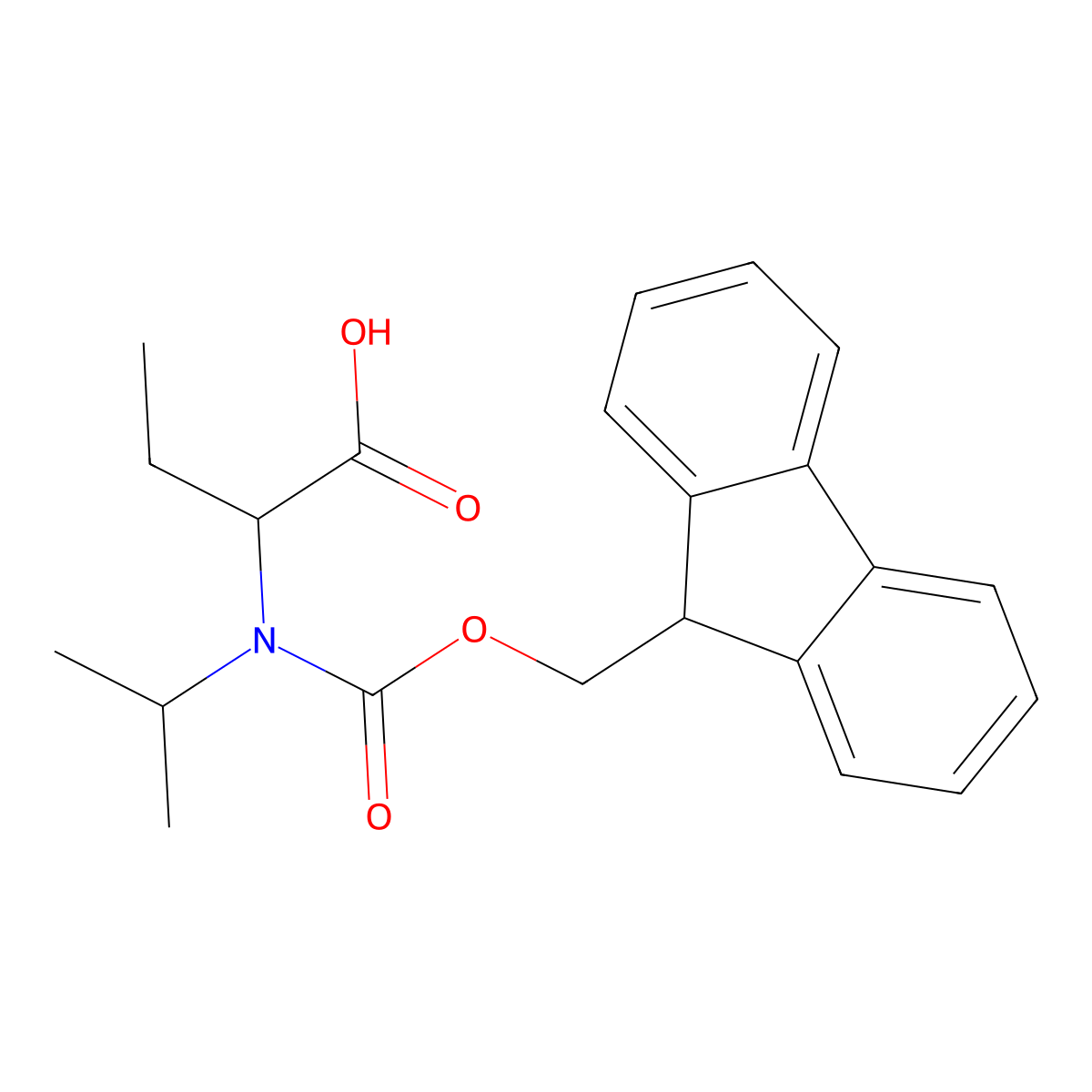 2-({[(9H-fluoren-9-yl)methoxy]carbonyl}(propan-2-yl)amino)butanoic acid molecular structure, CAS 1690739-22-0