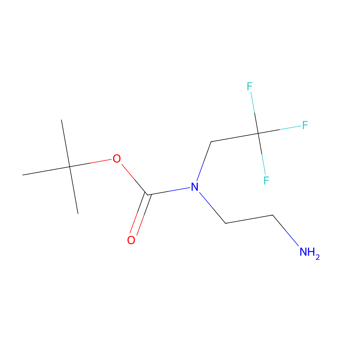 tert-butyl N-(2-aminoethyl)-N-(2,2,2-trifluoroethyl)carbamate molecular structure, CAS 1690770-11-6