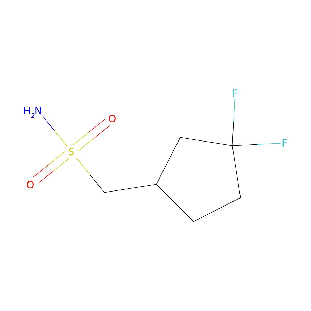 (3,3-Difluorocyclopentyl)methanesulfonamide molecular structure, CAS 1690795-32-4