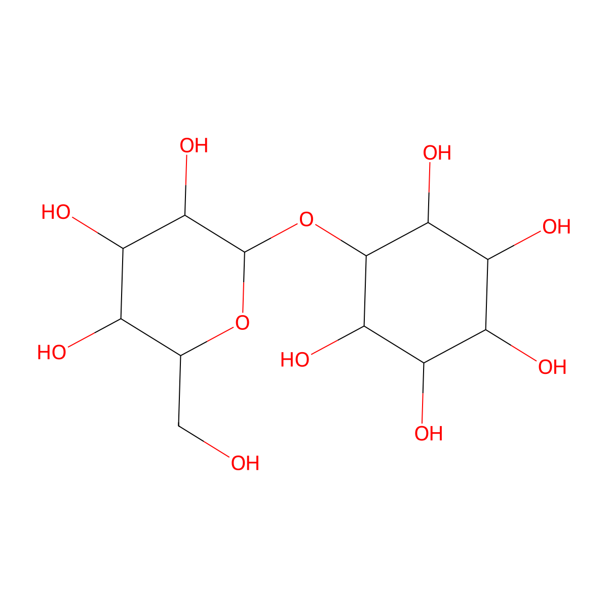 D-myo-Inositol, 1-O-alpha-D-galactopyranosyl- molecular structure, CAS 16908-86-4