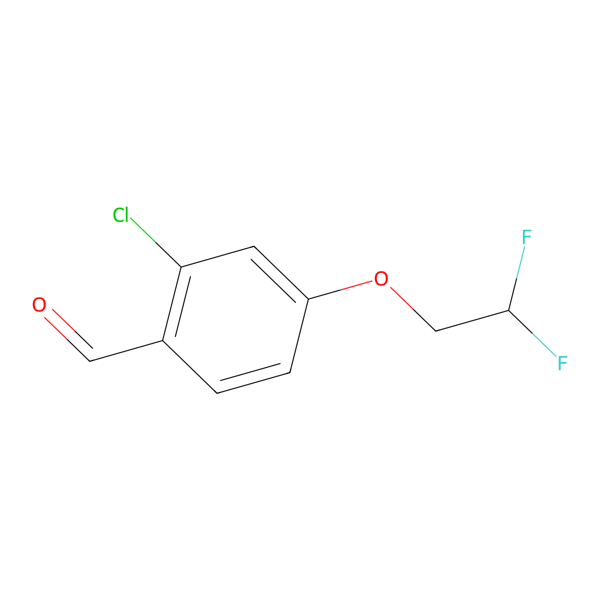 2-Chloro-4-(2,2-difluoroethoxy)benzaldehyde molecular structure, CAS 1690805-63-0