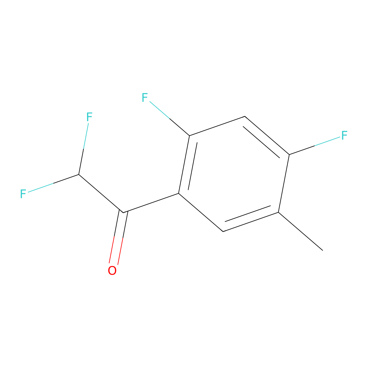1-(2,4-Difluoro-5-methylphenyl)-2,2-difluoroethanone molecular structure, CAS 1690815-86-1