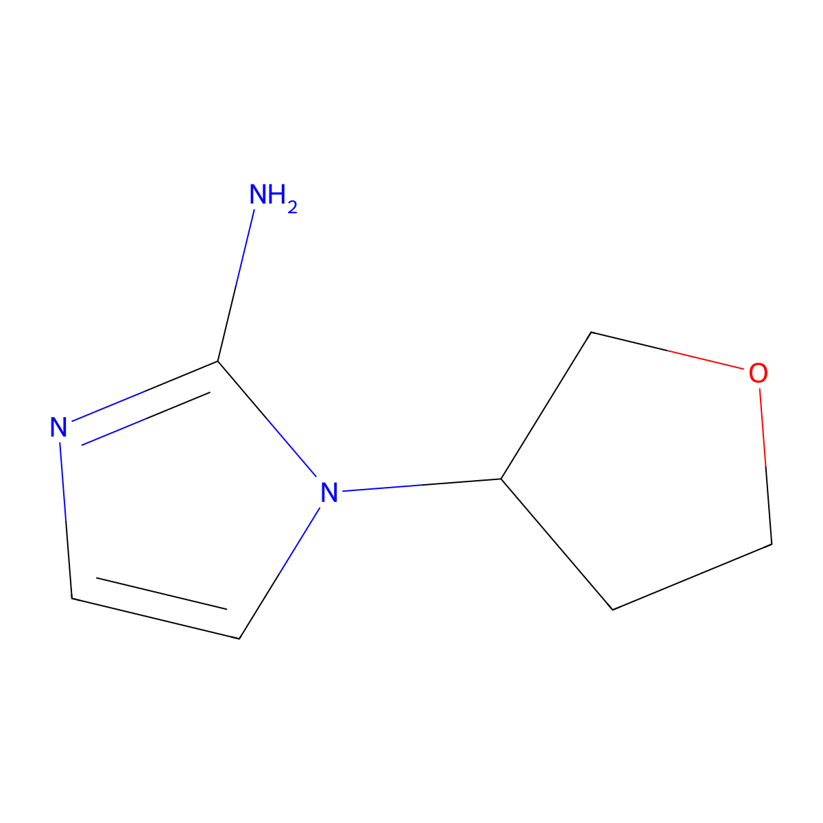 1-(Tetrahydrofuran-3-yl)-1H-imidazol-2-amine molecular structure, CAS 1690847-72-3