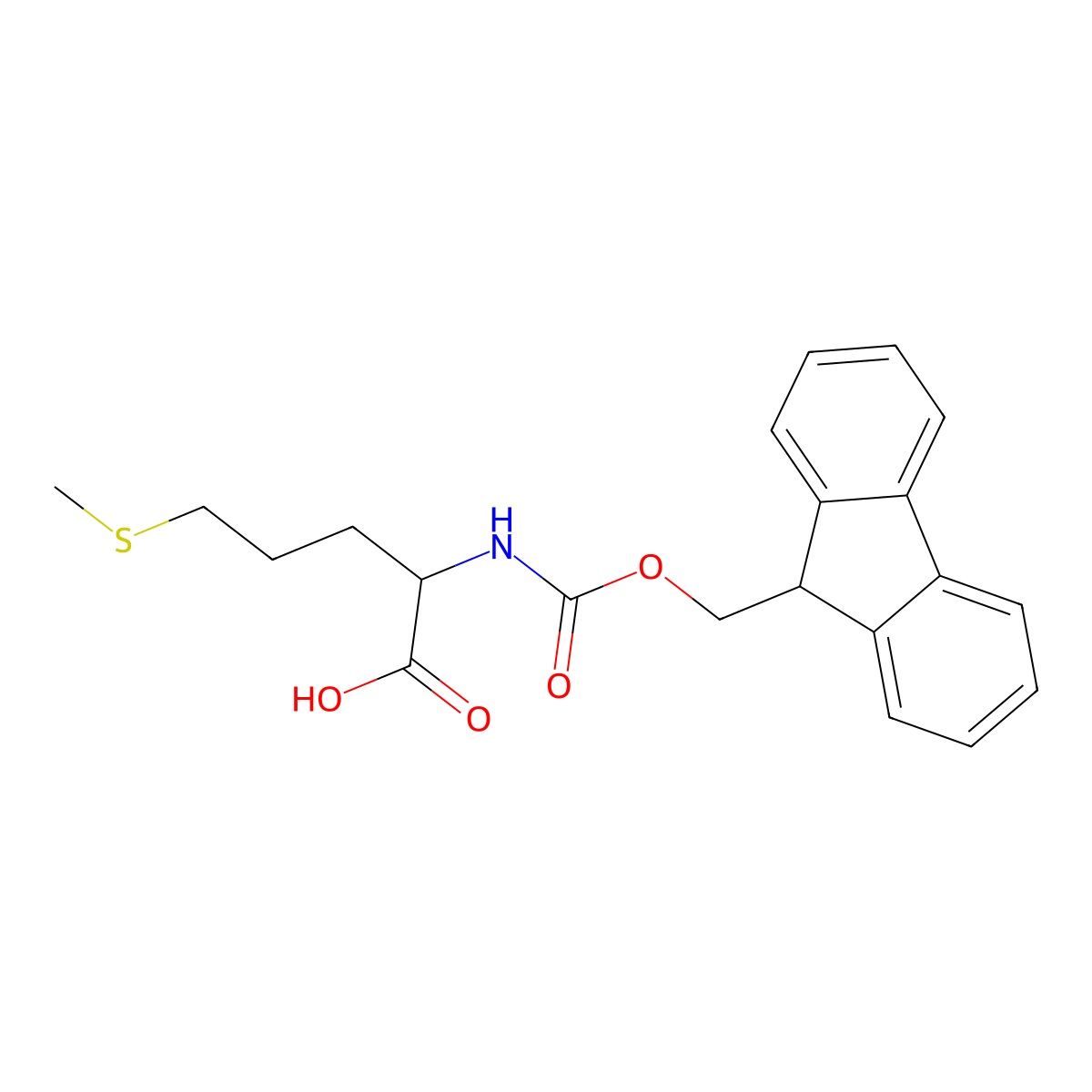 2-({[(9H-fluoren-9-yl)methoxy]carbonyl}amino)-5-(methylsulfanyl)pentanoic acid molecular structure, CAS 1690851-64-9