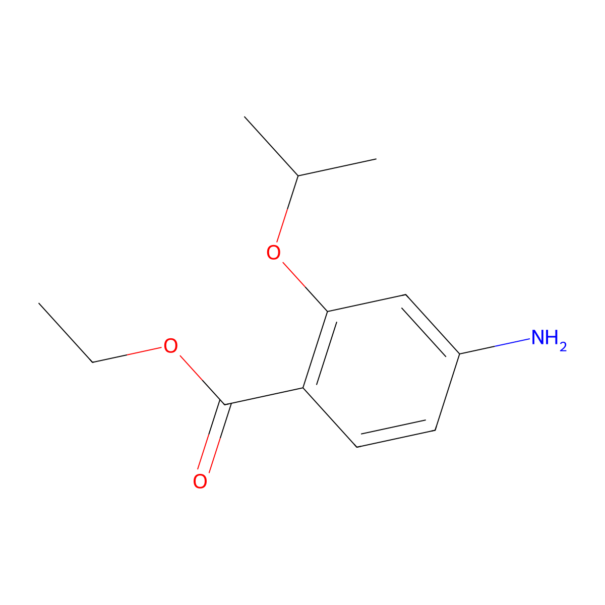 Ethyl 4-amino-2-(propan-2-yloxy)benzoate molecular structure, CAS 1690866-47-7