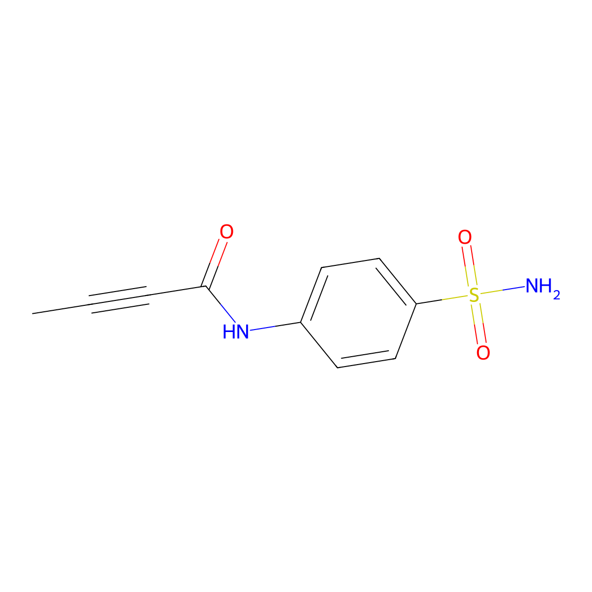 N-(4-sulfamoylphenyl)but-2-ynamide molecular structure, CAS 1690868-77-9