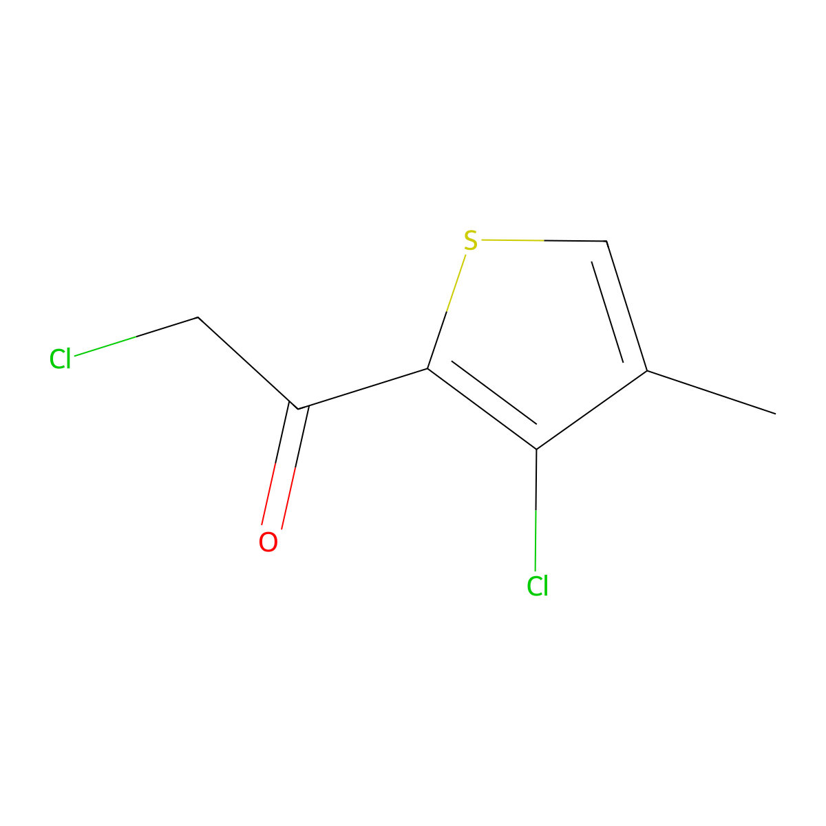 2-Chloro-1-(3-chloro-4-methylthiophen-2-yl)ethan-1-one molecular structure, CAS 1690890-22-2