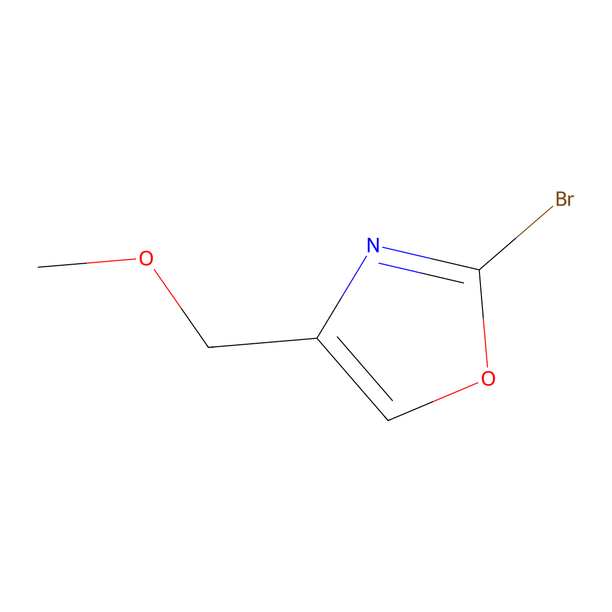 2-Bromo-4-(methoxymethyl)-oxazole molecular structure, CAS 1690892-07-9