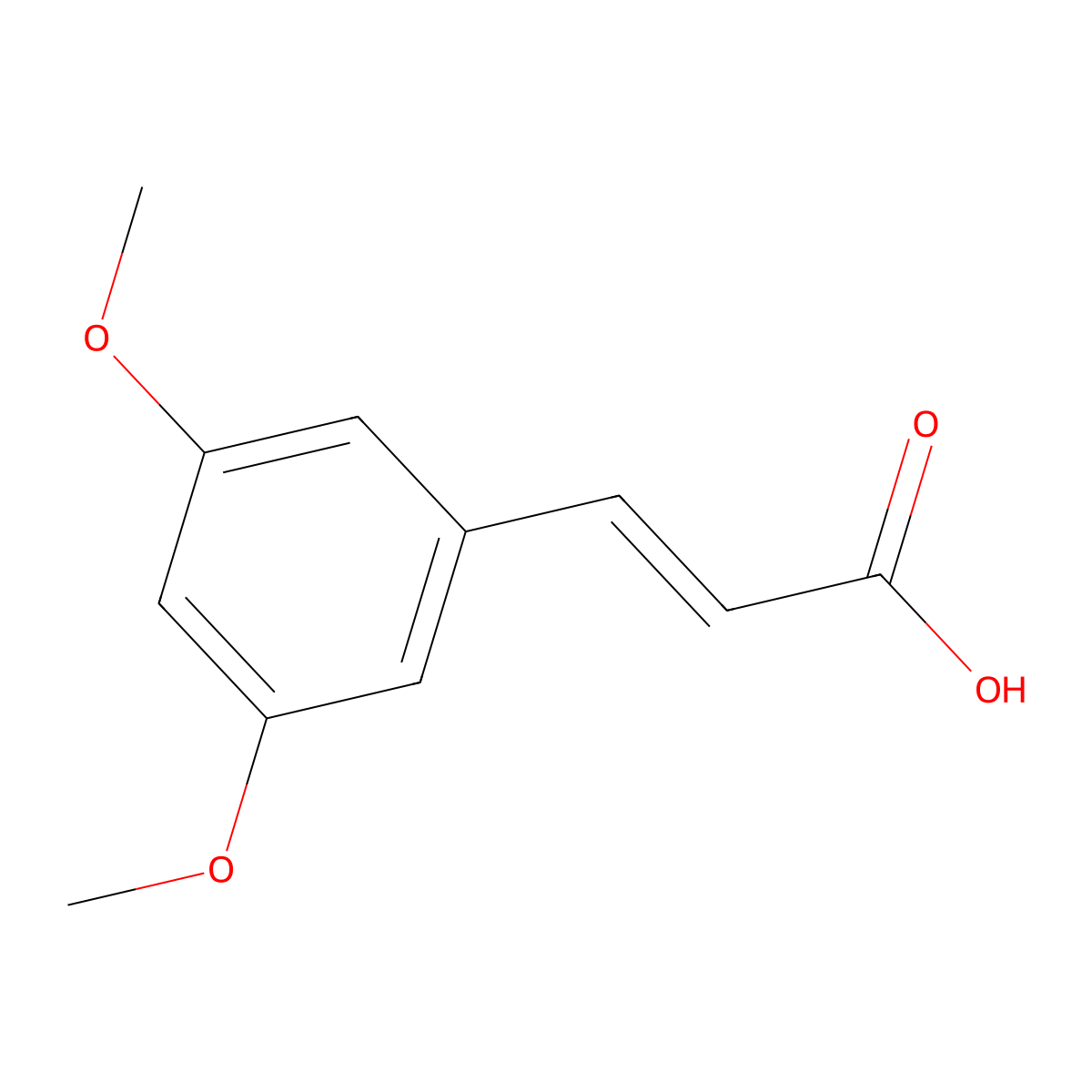 3-(3,5-Dimethoxyphenyl)-2-propenoic acid molecular structure, CAS 16909-11-8