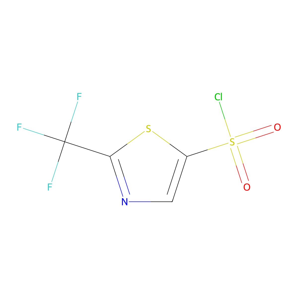 2-(Trifluoromethyl)-1,3-thiazole-5-sulfonyl chloride molecular structure, CAS 1690927-87-7