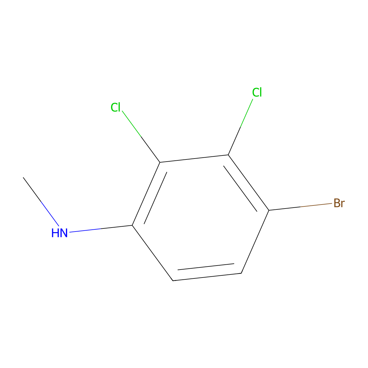 4-bromo-2,3-dichloro-N-methylaniline molecular structure, CAS 1690931-02-2