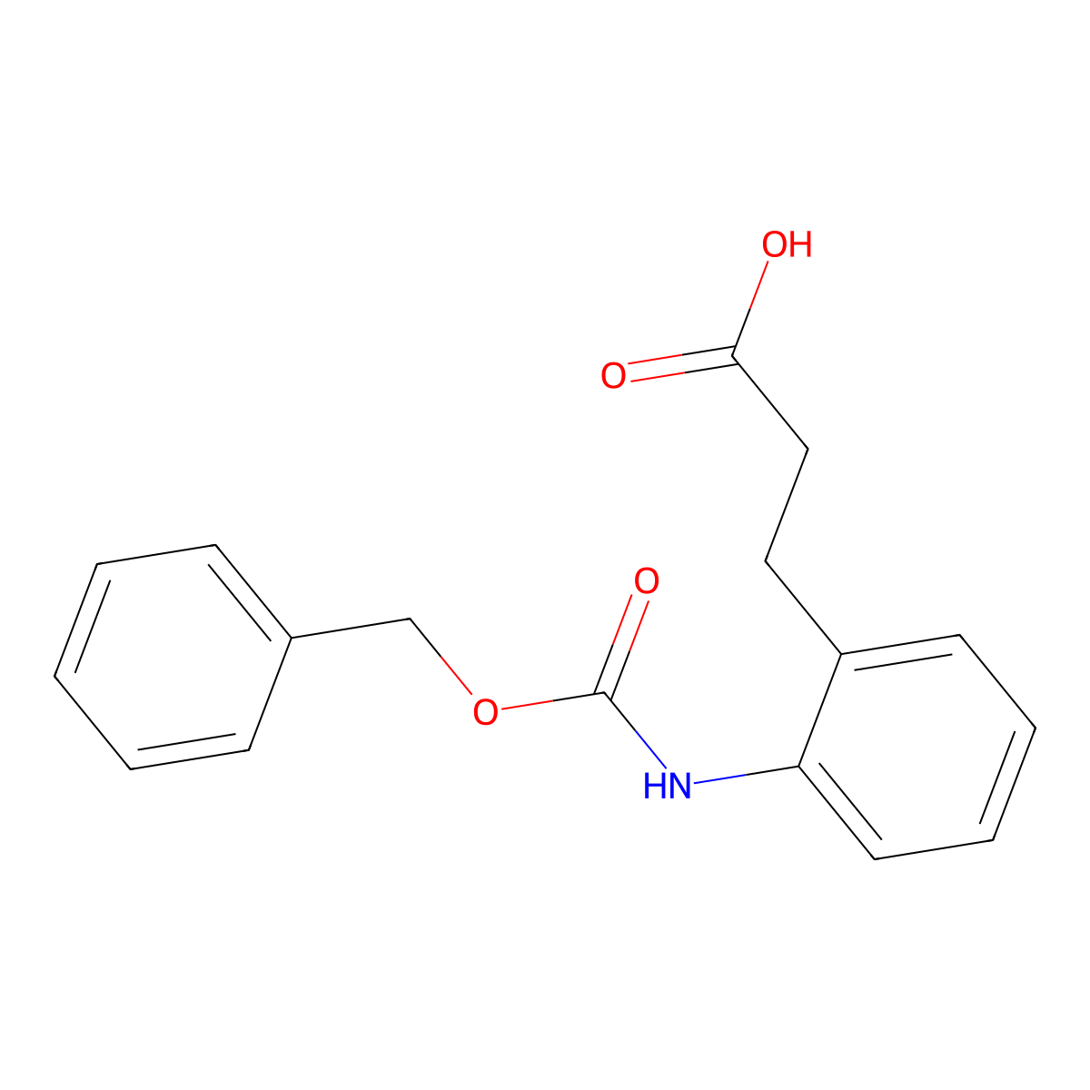 3-(2-{[(Benzyloxy)carbonyl]amino}phenyl)propanoic acid molecular structure, CAS 1690946-60-1