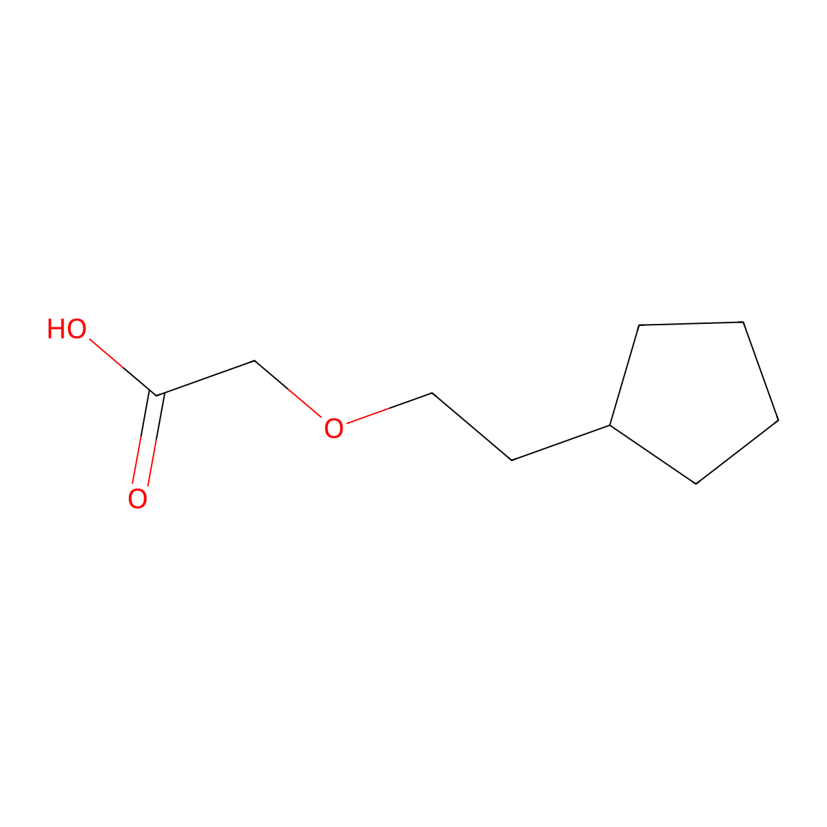 2-(2-Cyclopentylethoxy)acetic acid molecular structure, CAS 1690947-31-9