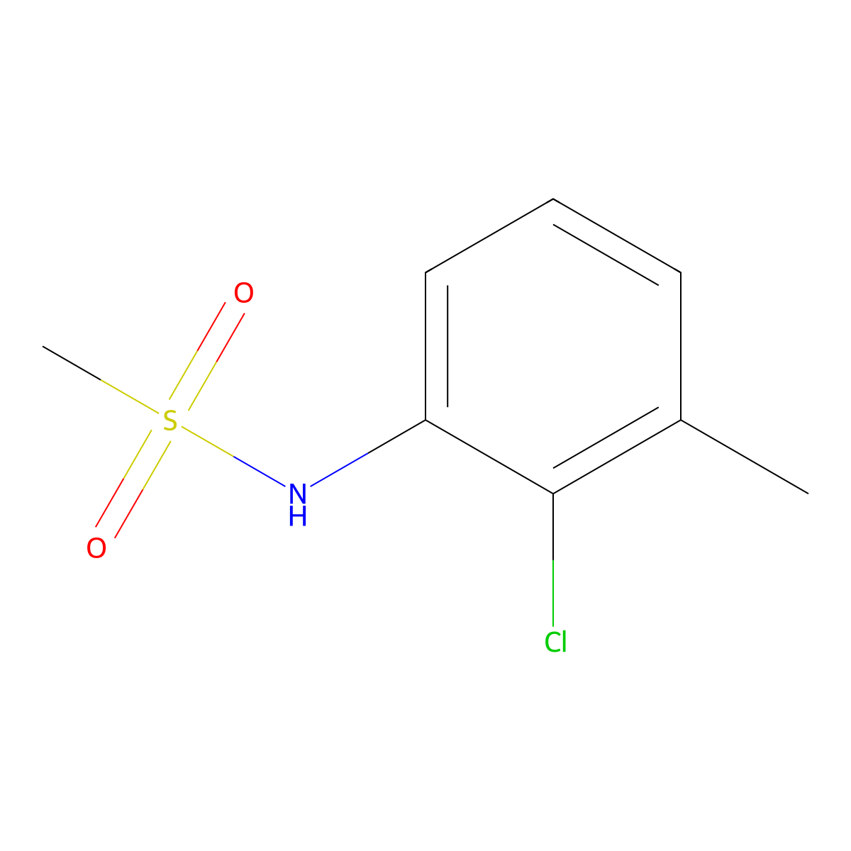 N-(2-chloro-3-methylphenyl)methanesulfonamide molecular structure, CAS 1690954-49-4
