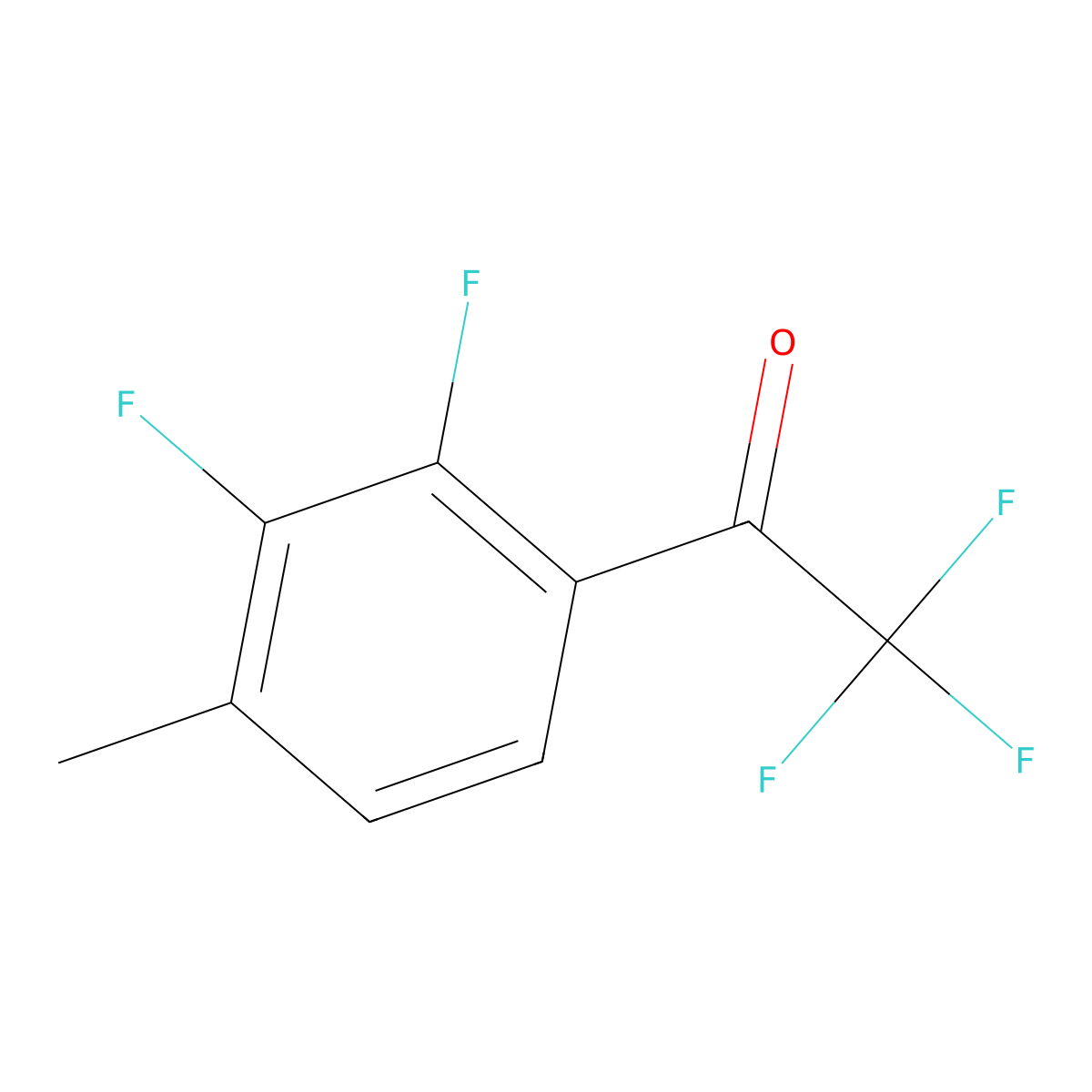 1-(2,3-Difluoro-4-methylphenyl)-2,2,2-trifluoroethanone molecular structure, CAS 1690981-04-4
