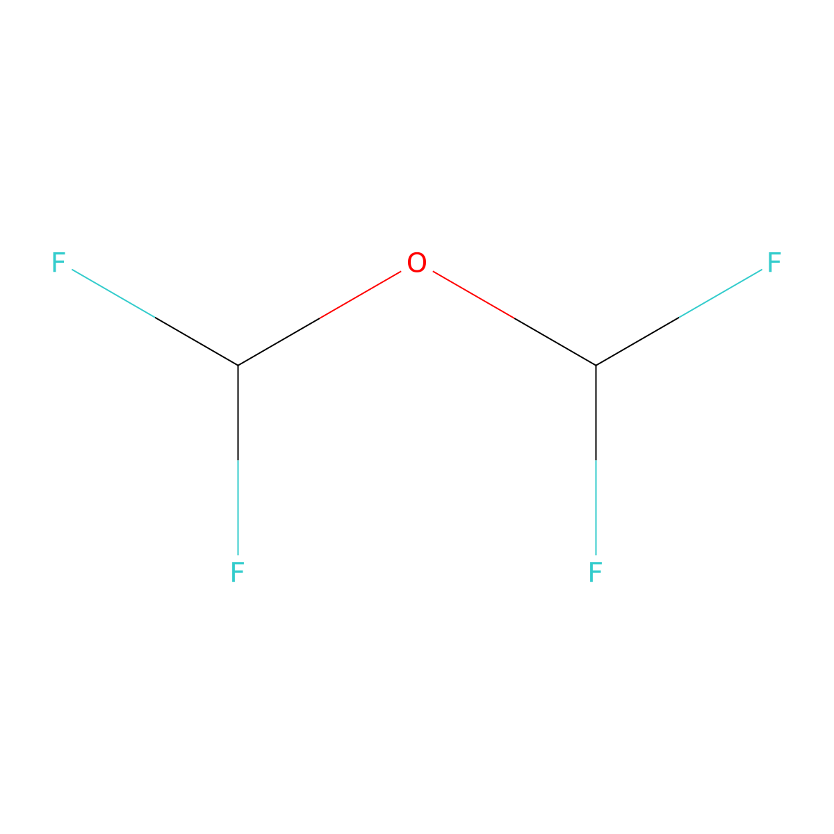 1,1'-Oxybis(1,1-difluoromethane) molecular structure, CAS 1691-17-4