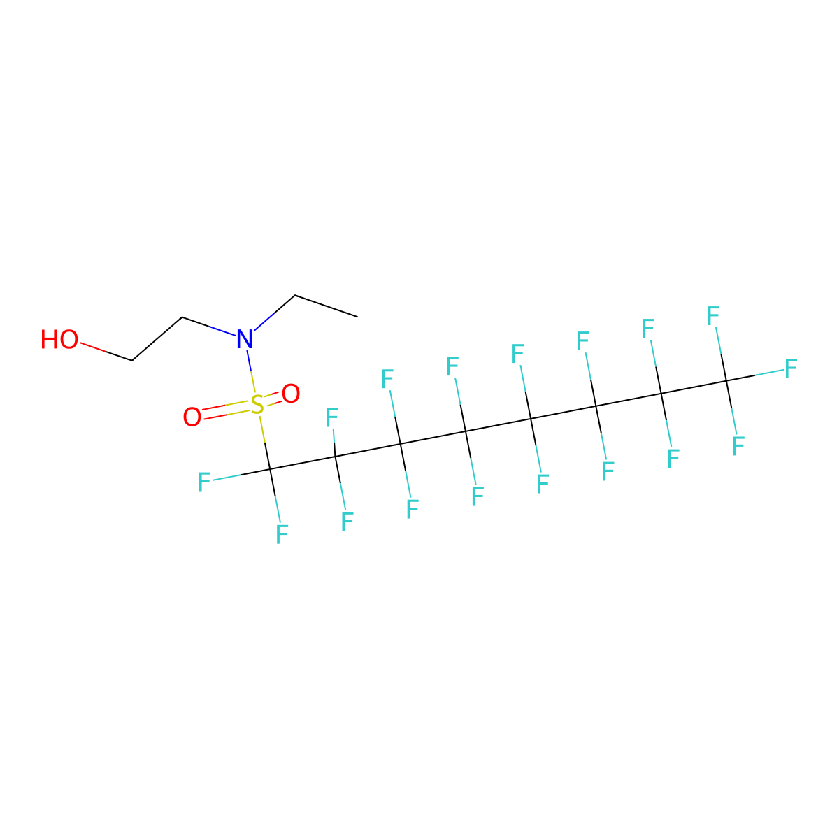 2-(N-ethylperfluorooctanesulfonamido)ethyl alcohol molecular structure, CAS 1691-99-2