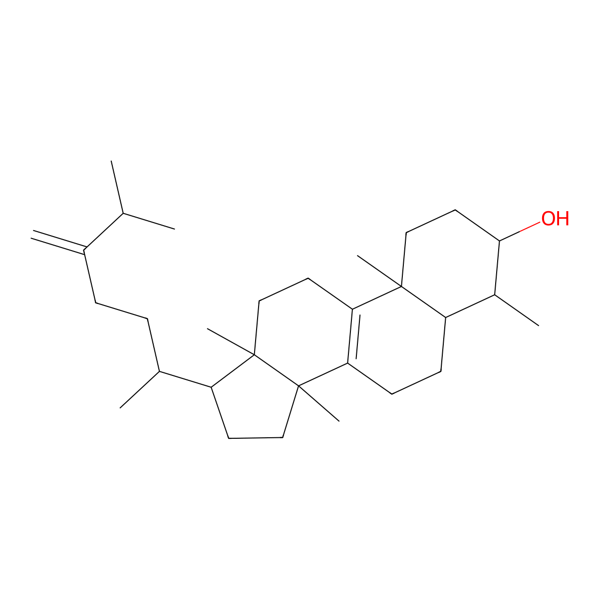 (+)-Obtusifoliol molecular structure, CAS 16910-32-0