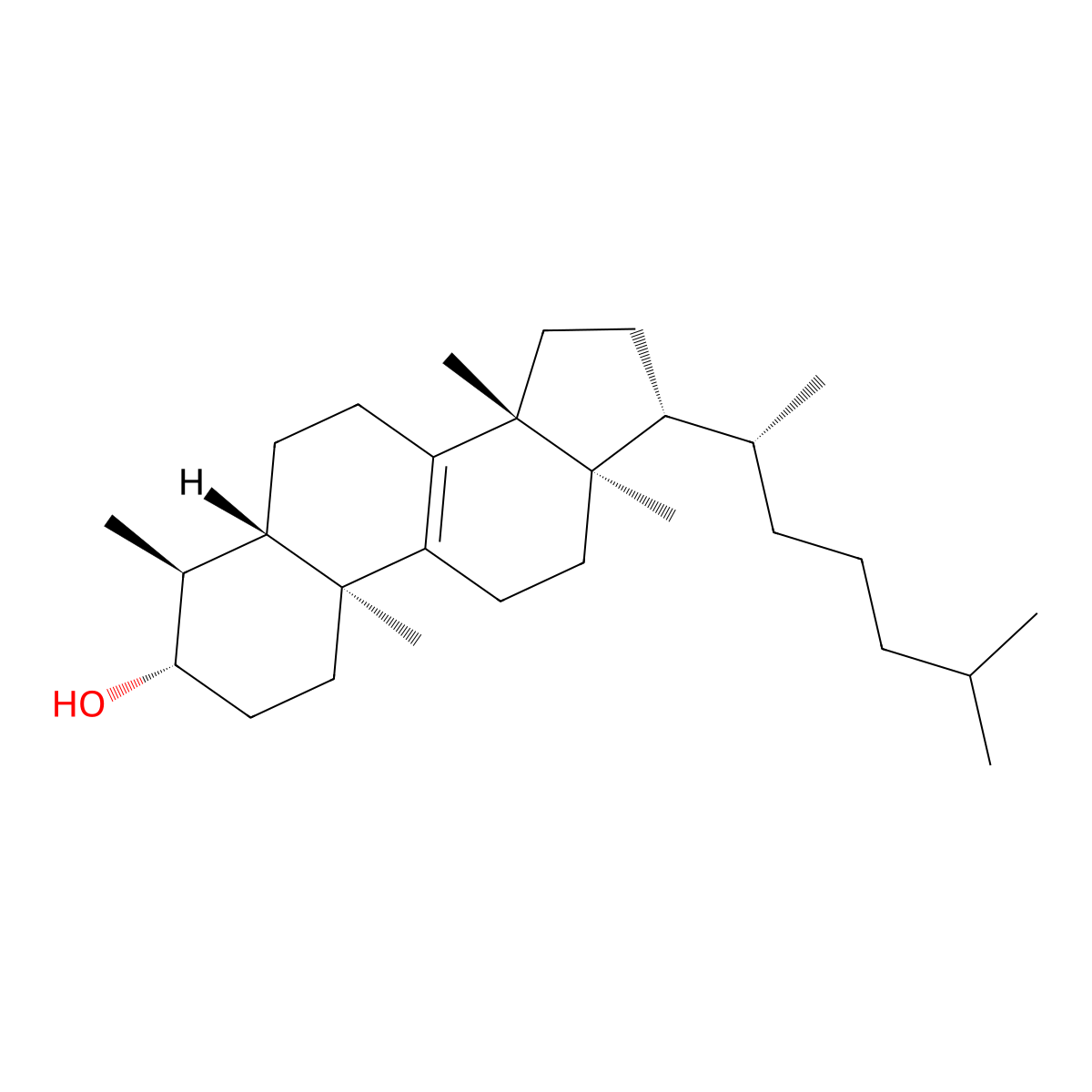31-Norlanostenol molecular structure, CAS 16910-39-7
