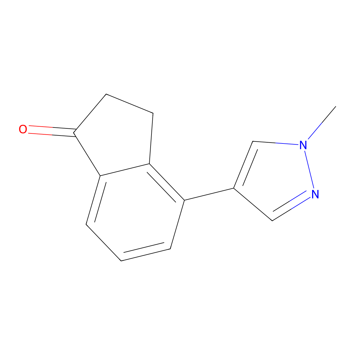 4-(1-Methyl-1H-pyrazol-4-yl)-2,3-dihydro-1H-inden-1-one molecular structure, CAS 1691014-63-7