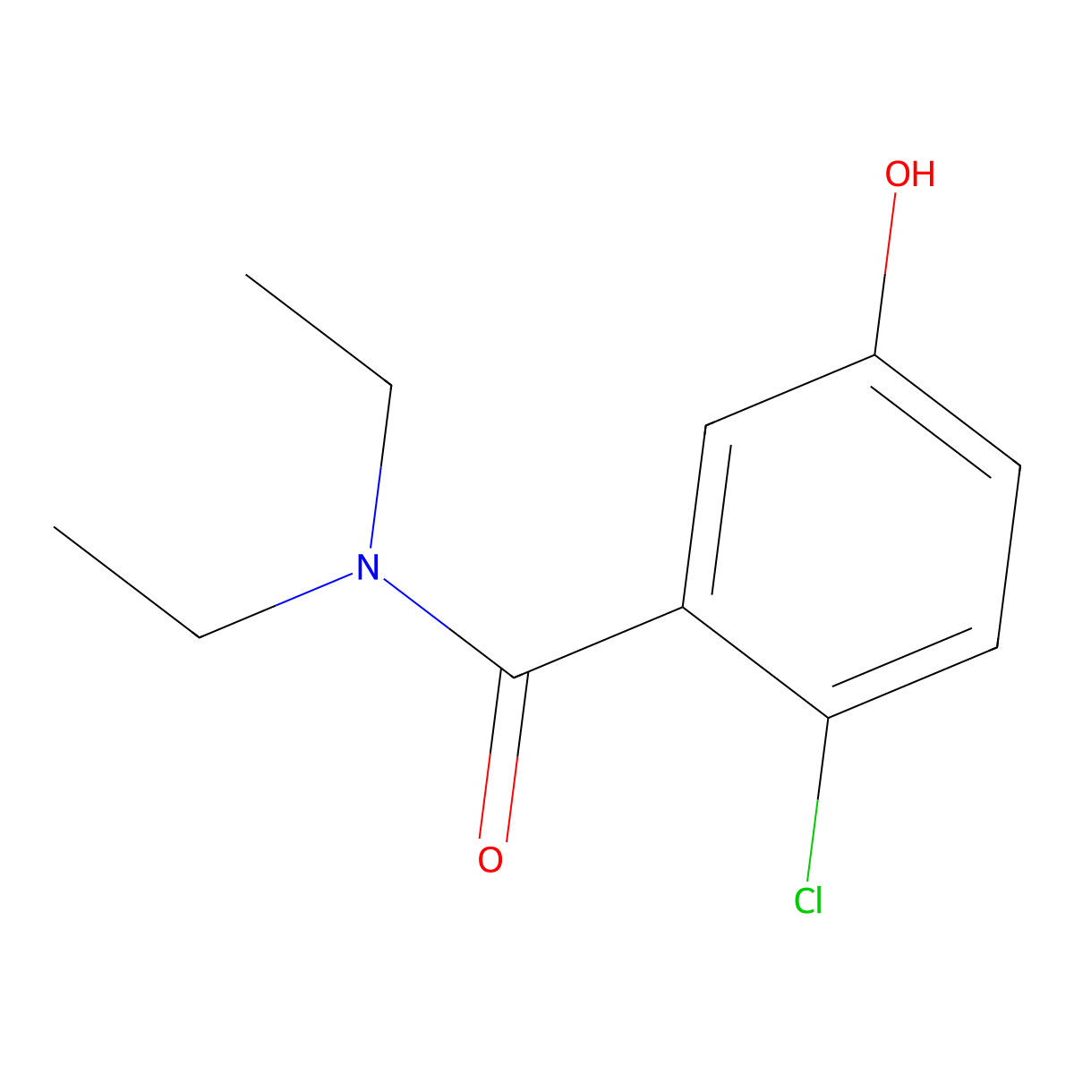 2-Chloro-N,N-diethyl-5-hydroxybenzamide molecular structure, CAS 1691016-43-9