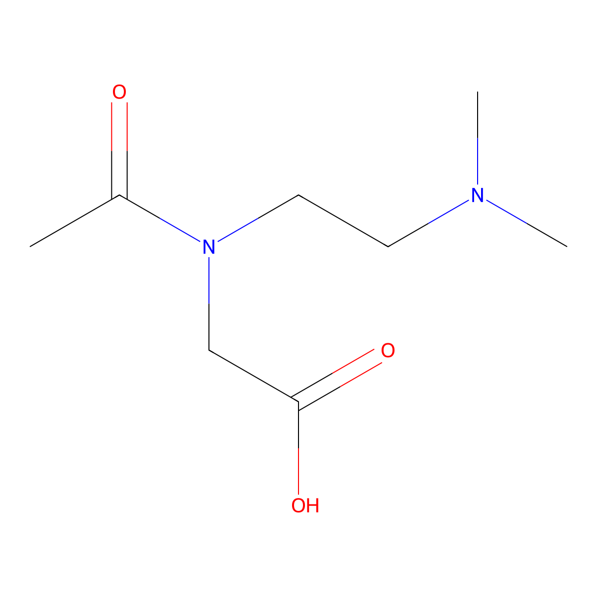 2-{N-[2-(dimethylamino)ethyl]acetamido}acetic acid molecular structure, CAS 1691016-76-8