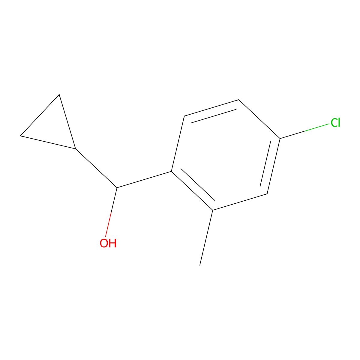 4-Chloro-alpha-cyclopropyl-2-methylbenZenemethanol molecular structure, CAS 1691020-10-6