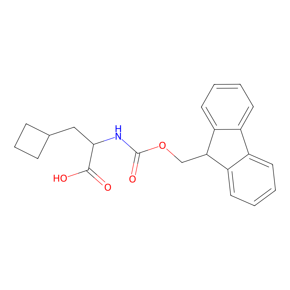 3-Cyclobutyl-2-({[(9H-fluoren-9-YL)methoxy]carbonyl}amino)propanoic acid molecular structure, CAS 1691027-58-3
