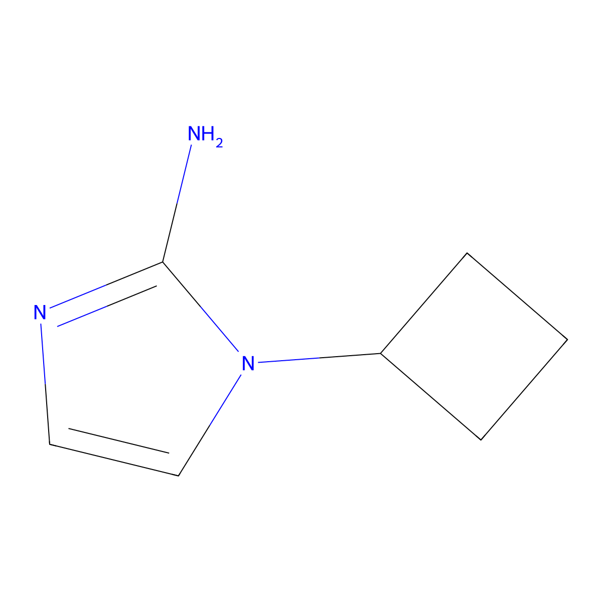 1-Cyclobutyl-1H-imidazol-2-amine molecular structure, CAS 1691036-66-4