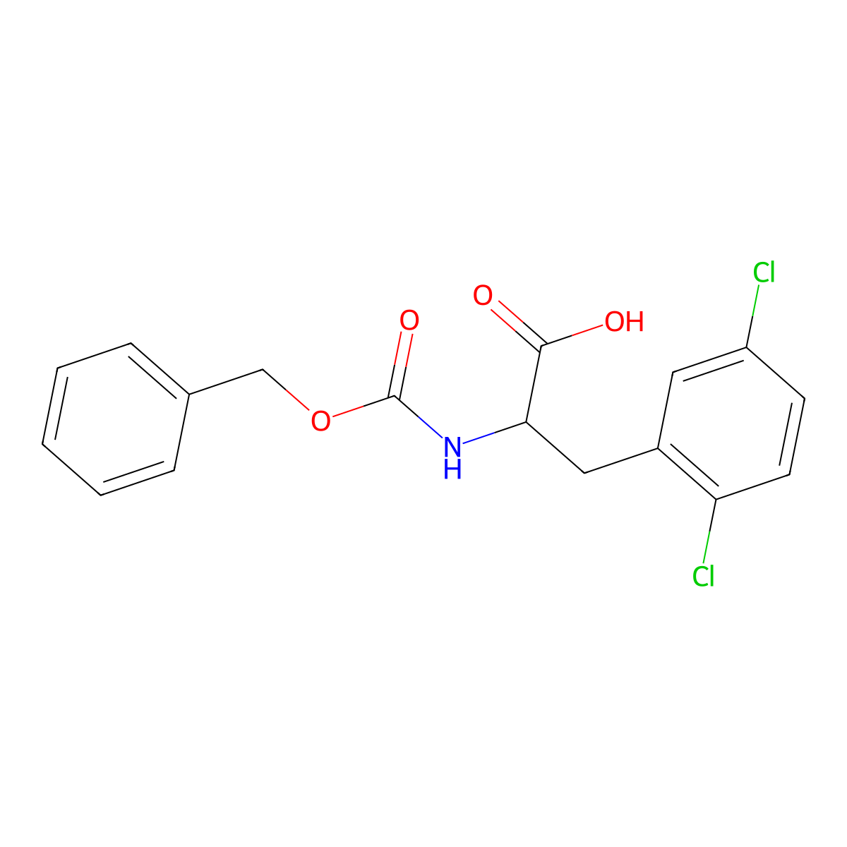 2-{[(Benzyloxy)carbonyl]amino}-3-(2,5-dichlorophenyl)propanoic acid molecular structure, CAS 1691045-19-8