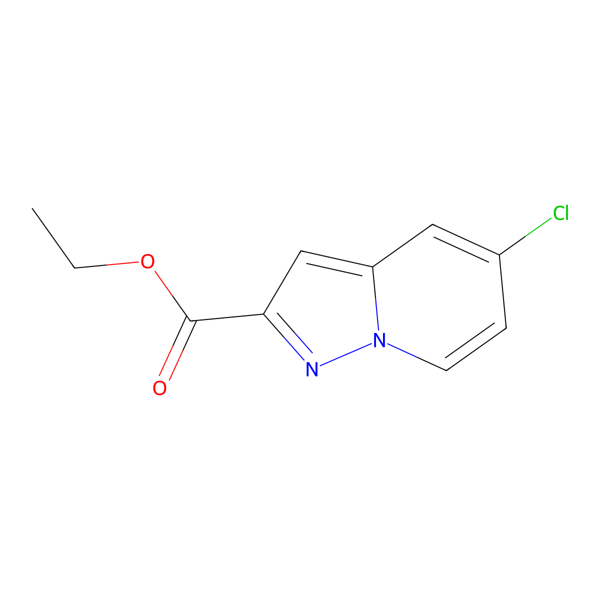 Ethyl 5-chloropyrazolo(1,5-a)pyridine-2-carboxylate molecular structure, CAS 1691046-87-3