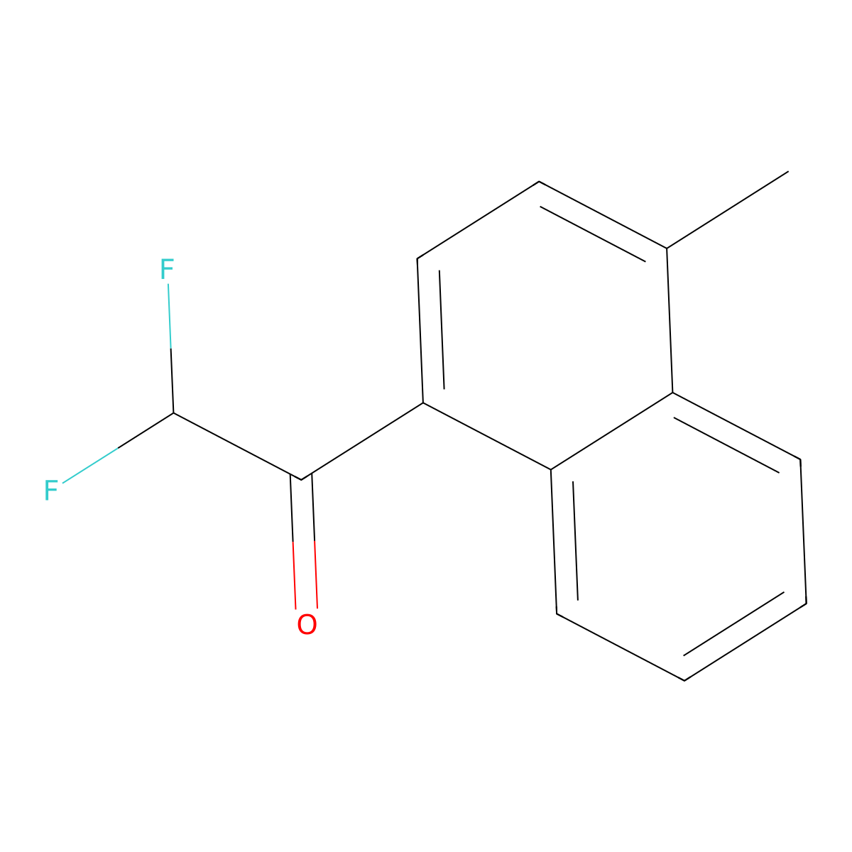 2,2-Difluoro-1-(4-methylnaphthalen-1-yl)ethanone molecular structure, CAS 1691049-60-1