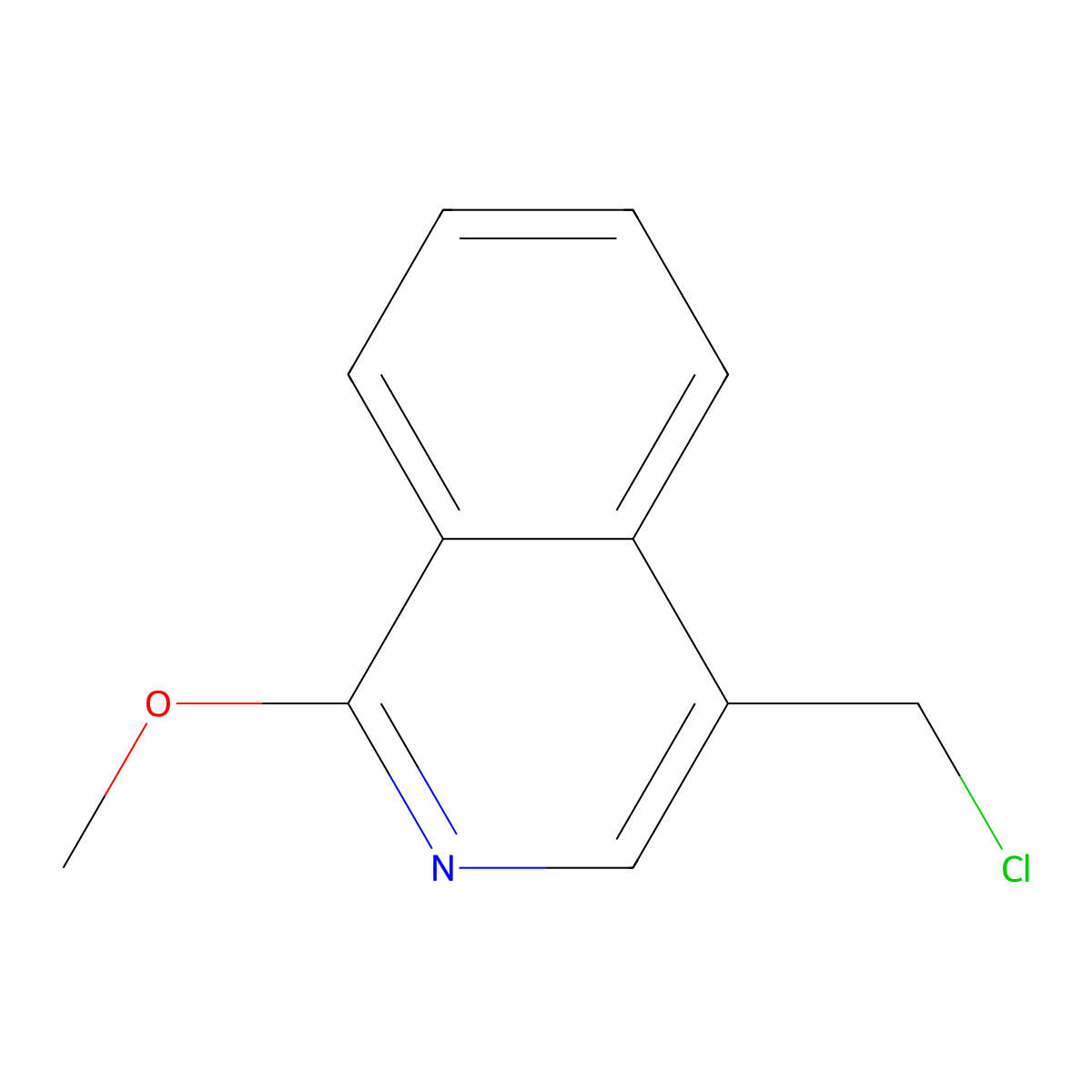 4-(Chloromethyl)-1-methoxyisoquinoline molecular structure, CAS 1691058-33-9