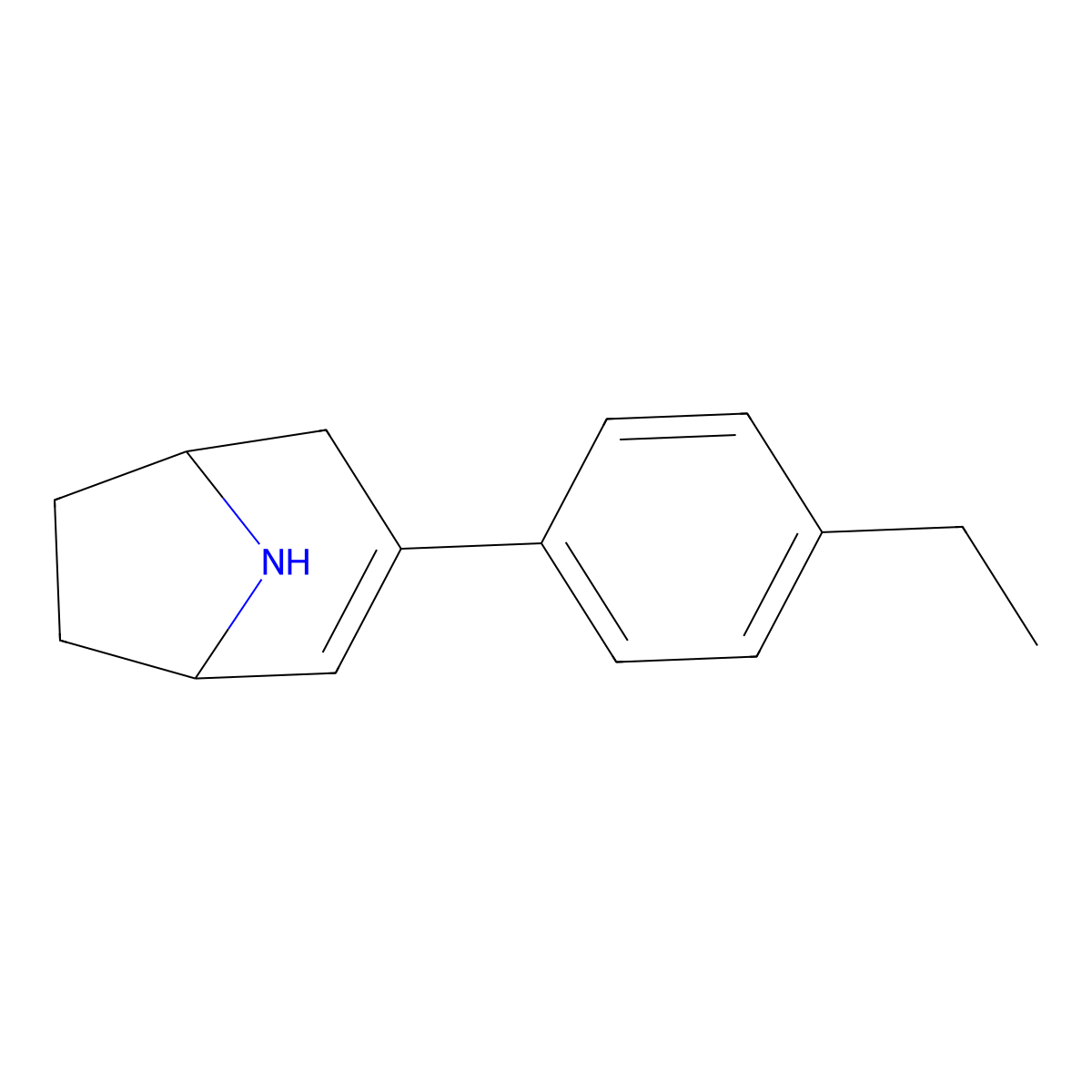 3-(4-Ethylphenyl)-8-azabicyclo[3.2.1]oct-2-ene molecular structure, CAS 1691074-34-6