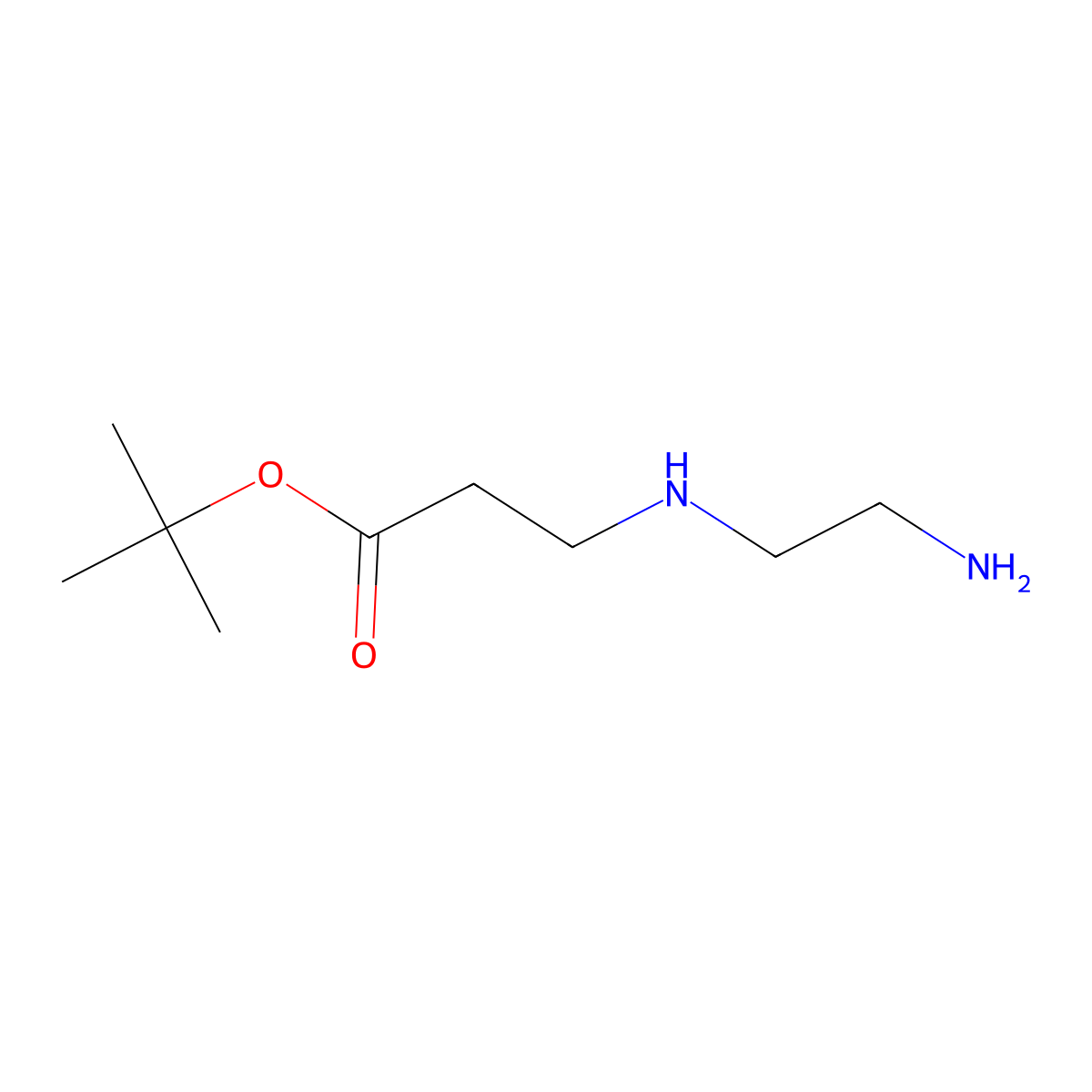 Tert-butyl 3-[(2-aminoethyl)amino]propanoate molecular structure, CAS 1691094-46-8