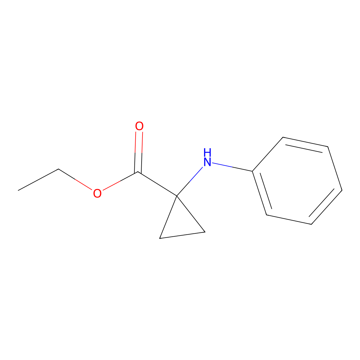 Ethyl 1-(phenylamino)cyclopropane-1-carboxylate molecular structure, CAS 1691119-65-9