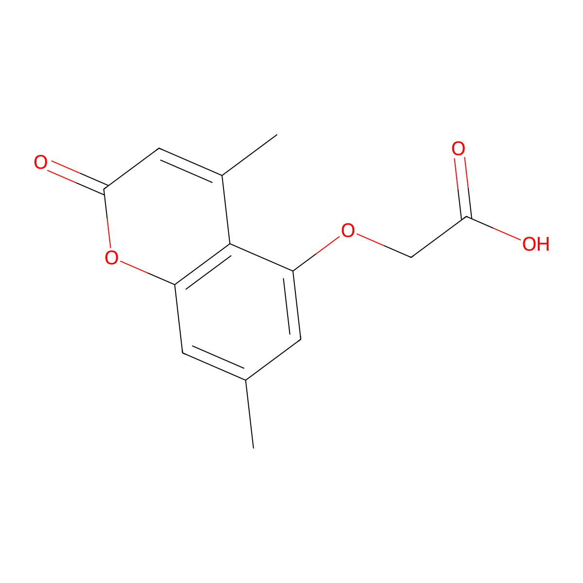 [(4,7-dimethyl-2-oxo-2H-chromen-5-yl)oxy]acetic acid molecular structure, CAS 169116-78-3