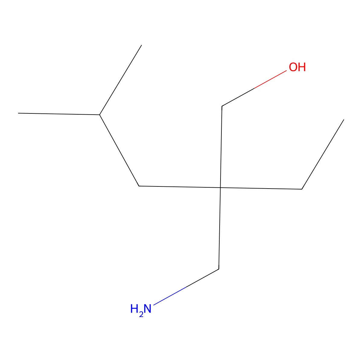 2-(Aminomethyl)-2-ethyl-4-methylpentan-1-ol molecular structure, CAS 1691167-66-4
