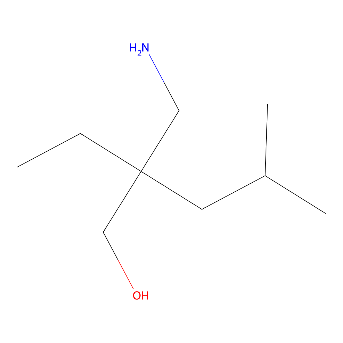 2-(Aminomethyl)-2-ethyl-4-methylpentan-1-ol molecular structure, CAS 1691167-66-4