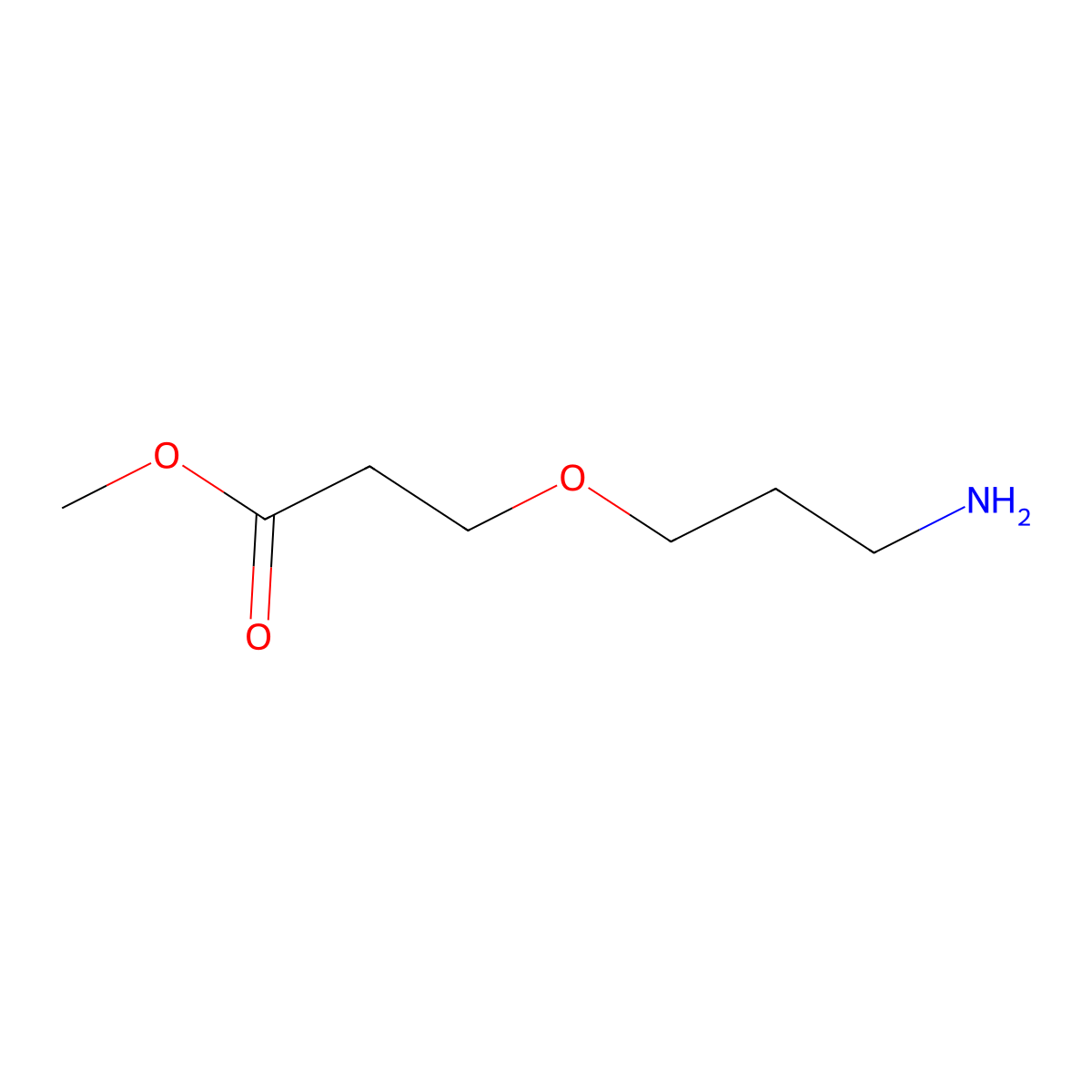 Methyl 3-(3-aminopropoxy)propanoate molecular structure, CAS 1691169-38-6