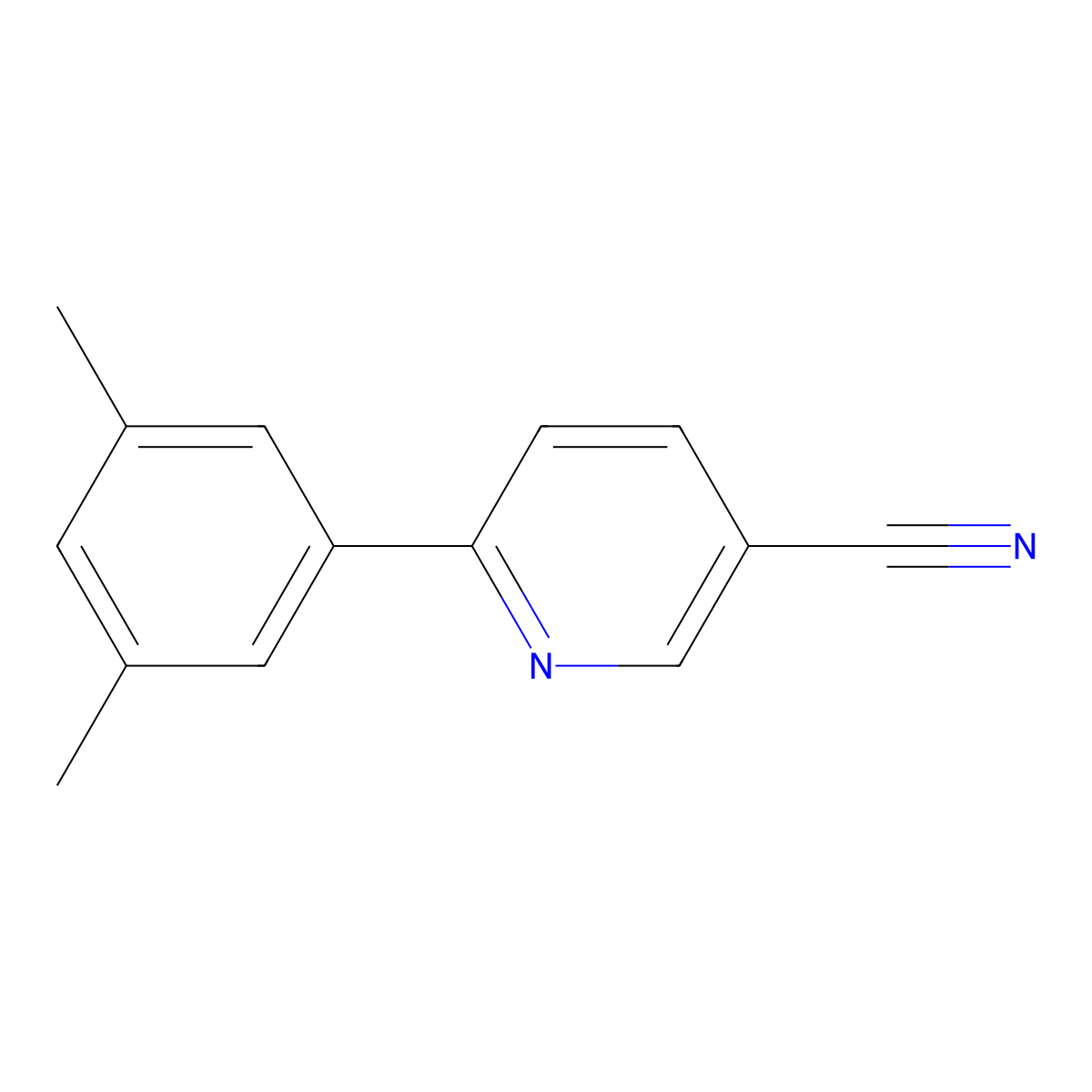 6-(3,5-Dimethylphenyl)-3-pyridinecarbonitrile molecular structure, CAS 1691187-97-9